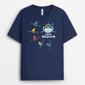 Papa Papi Requin – Cadeau Personnalise  T-shirt pour PapaPapi Papa Papi Requin – Cadeau Personnalise  T-shirt pour PapaPapi