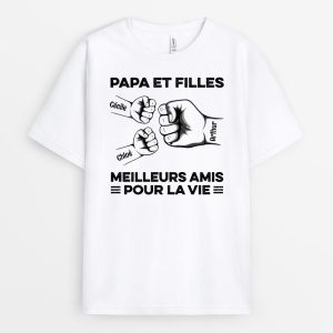 Papa et Fils, Meilleurs Amis pour La Vie – Cadeau Personnalise  T-shirt pour Papa Papy Papa et Fils, Meilleurs Amis pour La Vie – Cadeau Personnalise  T-shirt pour Papa Papy