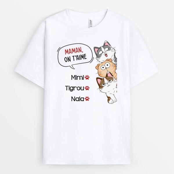 PapaMaman Nous T_Aimons – Cadeau Personnalise  T-shirt pour Amoureux des animaux