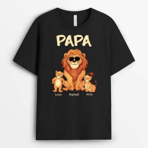 PapaPapy Lion Bande Dessinee – Cadeau Personnalise  T-shirt pour Homme PapaPapy Lion Bande Dessinee – Cadeau Personnalise  T-shirt pour Homme