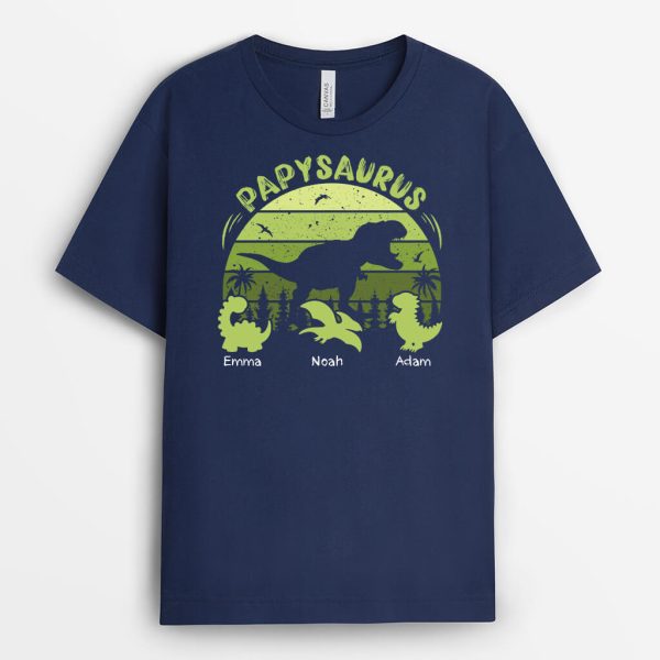 Papasaurus Sauvage – Cadeau Personnalise  T-shirt pour Papa