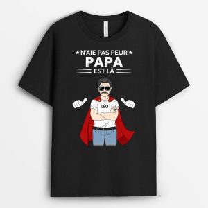 Papi Papa Est La – Cadeau Personnalise  T-shirt pour PapaPapi Papi Papa Est La – Cadeau Personnalise  T-shirt pour PapaPapi