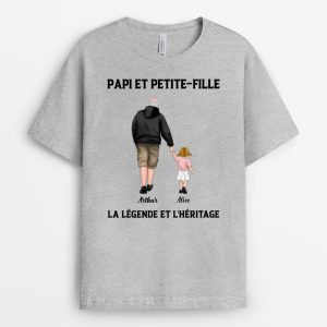 Papi Papa Petits-Enfants La Legende L_heritage – Cadeau Personnalise  T-shirt pour PapaPapi Papi Papa Petits-Enfants La Legende L_heritage – Cadeau Personnalise  T-shirt pour PapaPapi
