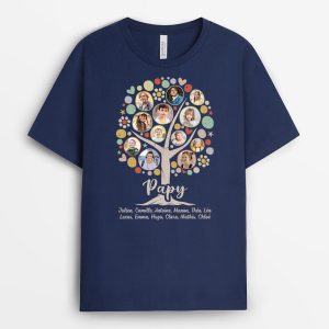Papy Arbre Familial – Cadeau Personnalise  T-shirt pour Papy Papy Arbre Familial – Cadeau Personnalise  T-shirt pour Papy