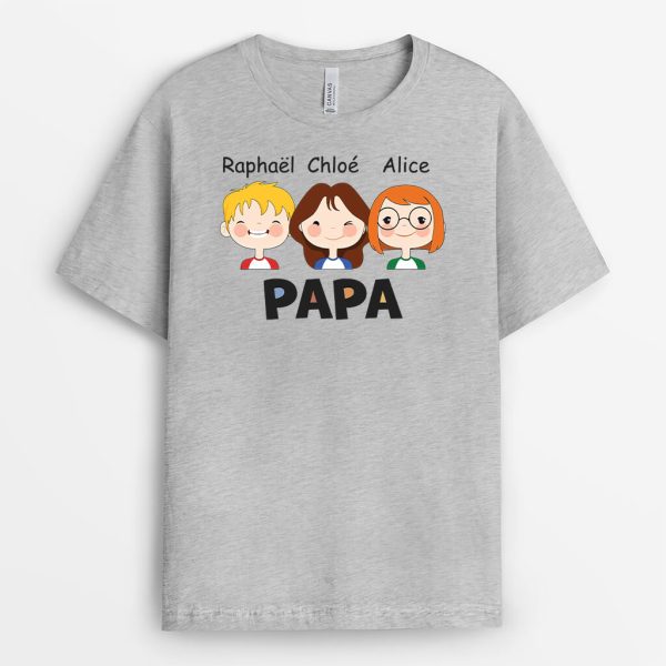 Papy – Cadeau Personnalise  T-shirt pour Grand-pere