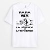 Papy Et Petit-Fils La Legende Et L’Heritage – Cadeau Personnalise  T-shirt pour Homme