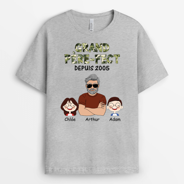 Pere-fect Grand Pere-fect – Cadeau Personnalise  T-shirt pour Papa