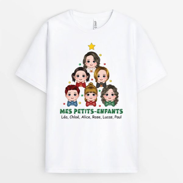 Petits-Enfants Noel – Cadeau Personnalise  T-shirt pour Noel