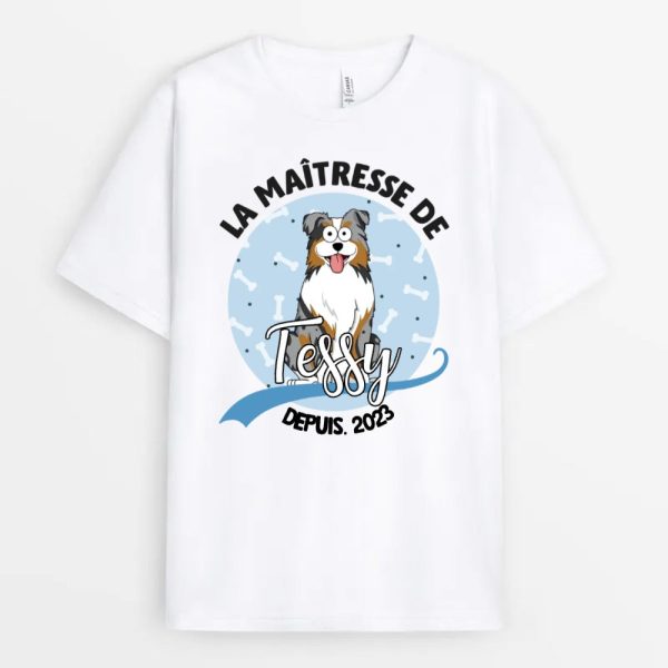 Propriete de Arthur Chien – Cadeau Personnalise  T-shirt pour Amoureux des Animaux