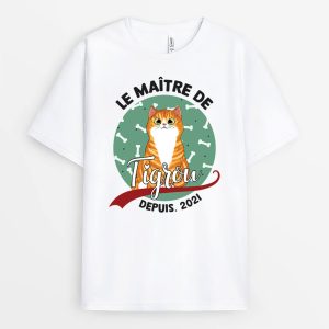 Propriete de Tigrou Chat – Cadeau Personnalise  T-shirt pour Amoureux des Animaux Propriete de Tigrou Chat – Cadeau Personnalise  T-shirt pour Amoureux des Animaux