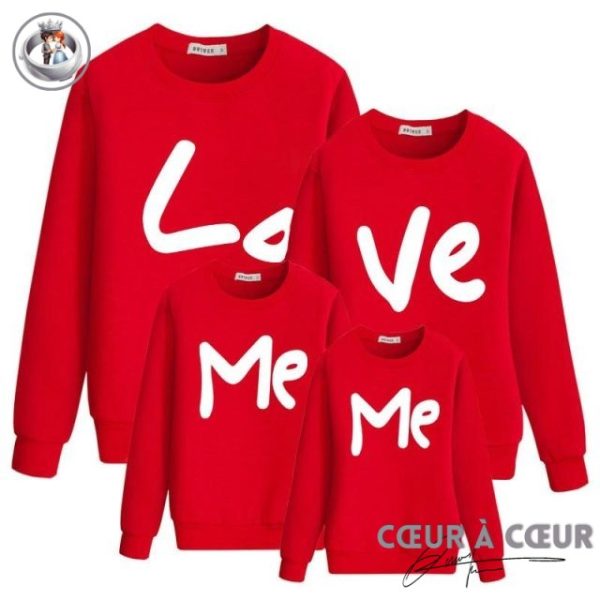 Pull Famille Assorti Love