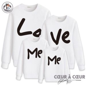 Pull Famille Assorti Love Pull Famille Assorti Love