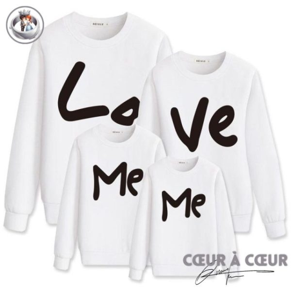 Pull Famille Assorti Love