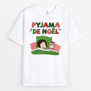 Pyjama de Noel – Cadeau Personnalise  T-shirt pour Amoureux des chats Pyjama de Noel – Cadeau Personnalise  T-shirt pour Amoureux des chats