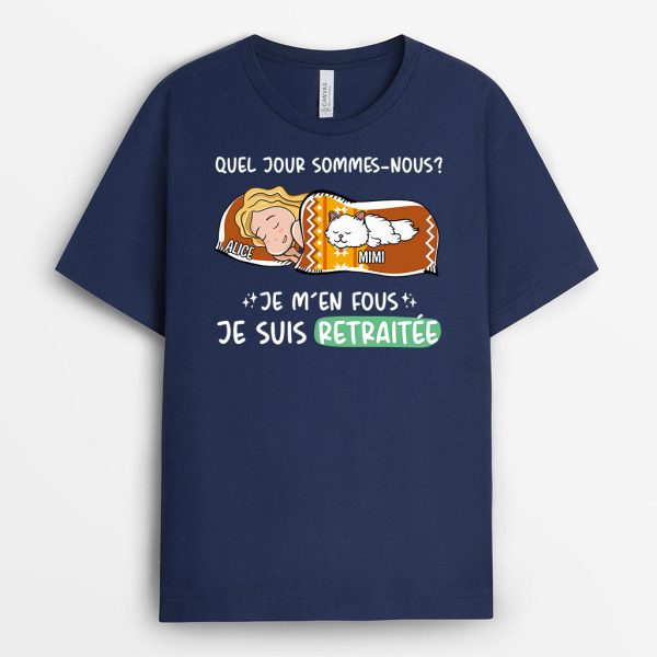 Quel Jour Sommes-Nous  – Cadeau Personnalise  T-shirt pour Amoureux des Chats