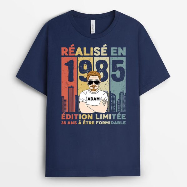 Realise en 1983 – Cadeau Personnalise  T-shirt pour Homme