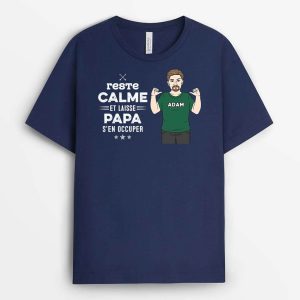 Restez Calme Et Laissez PapaPapy S_En Occuper – Cadeau Personnalise  T-shirt pour Papa Restez Calme Et Laissez PapaPapy S_En Occuper – Cadeau Personnalise  T-shirt pour Papa