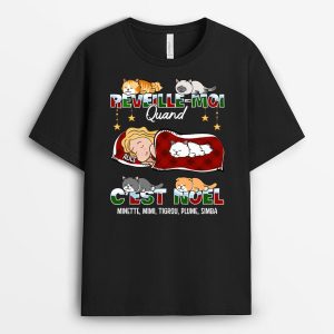 Reveille-Moi Quand C_est Noel – Cadeau Personnalise  T-shirt pour Noel Reveille-Moi Quand C_est Noel – Cadeau Personnalise  T-shirt pour Noel