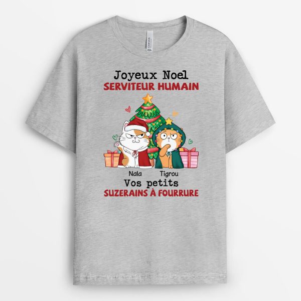 Serviteur Humain de Noel – Cadeau Personnalise T-shirt pour les amoureux des animaux