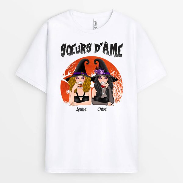 Soeurs D_Ame – Cadeau Personnalise  T-shirt pour Halloween