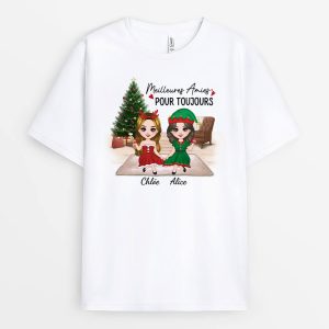 Soeurs Pour Toujours Version Noel – Cadeau Personnalise  T-shirt pour Noel Soeurs Pour Toujours Version Noel – Cadeau Personnalise  T-shirt pour Noel