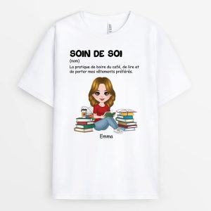 Soin De Soi – Cadeau Personnalise  T-shirt pour Femme Soin De Soi – Cadeau Personnalise  T-shirt pour Femme