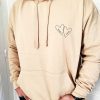 Sweat Beige personnalisable avec capuche Double amour unisexe