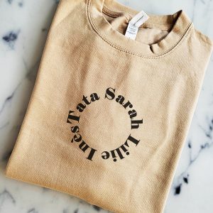 Sweat Beige personnalisable sans capuche Cercle familiale unisexe Sweat Beige personnalisable sans capuche Cercle familiale unisexe