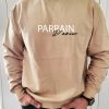 Sweat Beige personnalisable sans capuche Cool unisexe