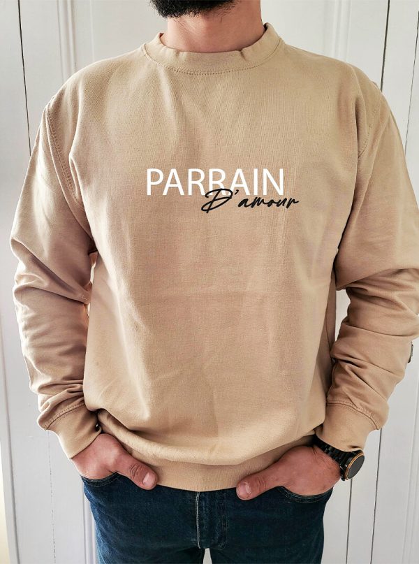 Sweat Beige personnalisable sans capuche Cool unisexe