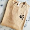 Sweat Beige personnalisable sans capuche Illustration unisexe