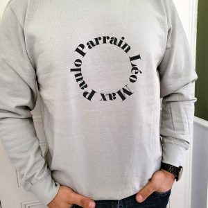 Sweat Gris personnalisable sans capuche Cercle familiale unisexe Sweat Gris personnalisable sans capuche Cercle familiale unisexe