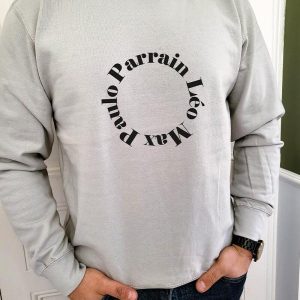 Sweat Gris personnalisable sans capuche Cercle familiale unisexe Sweat Gris personnalisable sans capuche Cercle familiale unisexe