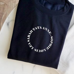 Sweat Marine personnalisable sans capuche Cercle familiale unisexe 1