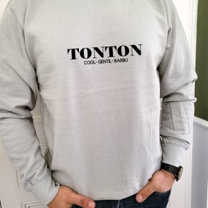 Sweat personnalisable Gris sans capuche Amour unisexe 1