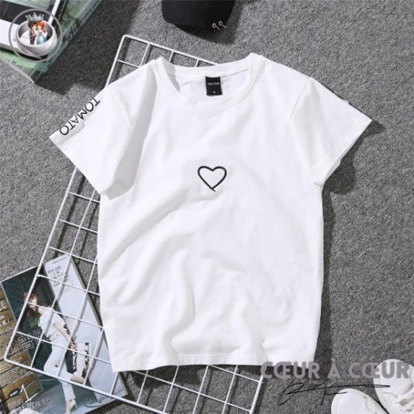 T-Shirt Femme Petit Coeur