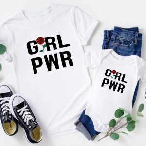 T Shirt Girl Power Mere Fille T Shirt Girl Power Mere Fille
