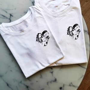 T-Shirt blanc personnalisable Illustration homme T-Shirt blanc personnalisable Illustration homme