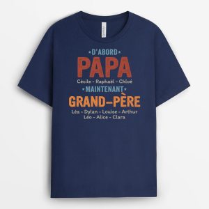 T-shirt Avant Papa Maintenant Grand-pere Personnalise T-shirt Avant Papa Maintenant Grand-pere Personnalise