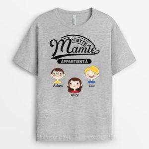 T-shirt Cette Mamie Appartient A Personnalise T-shirt Cette Mamie Appartient A Personnalise