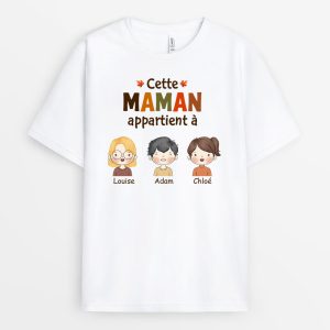 T-shirt Cette MamieMaman Appartient A Personnalise T-shirt Cette MamieMaman Appartient A Personnalise