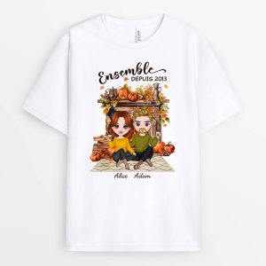 T-shirt Ensemble Depuis Automne Personnalise T-shirt Ensemble Depuis Automne Personnalise