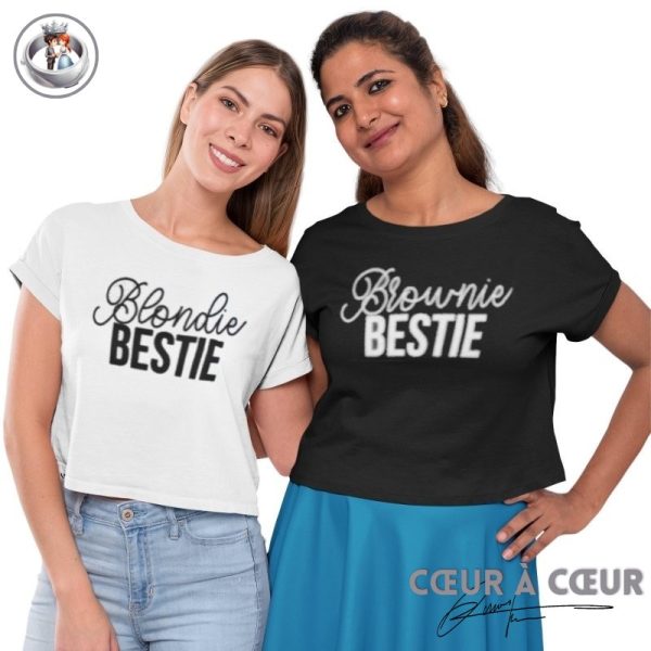 T-shirt Femme Blonde Brune BFF