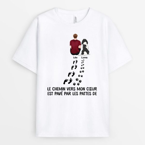 T-shirt Le Chemin Vers Mon Coeur Personnalise