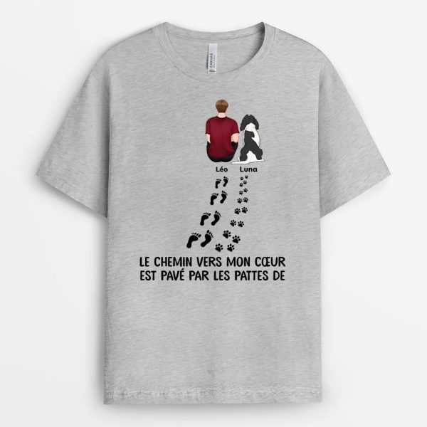 T-shirt Le Chemin Vers Mon Coeur Personnalise