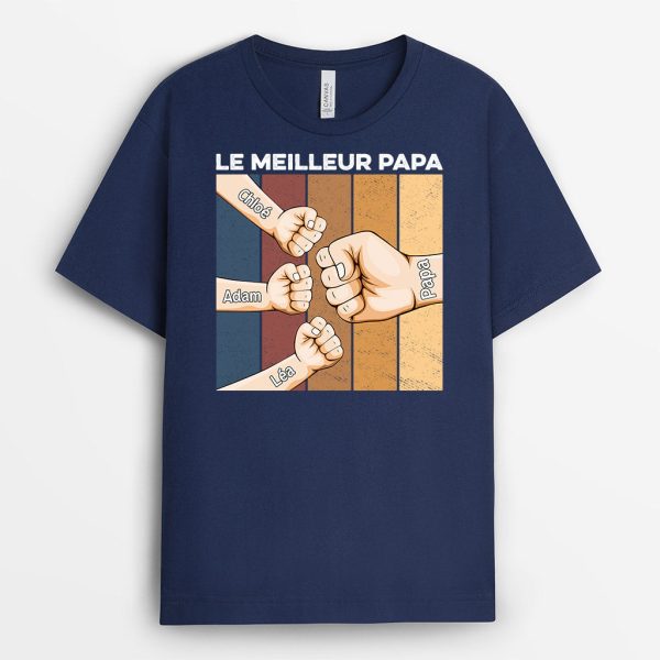 T-shirt Le Meilleur Papa Papy Personnalise