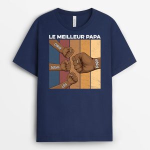 T shirt Le Meilleur Papa Papy Personnalise 3