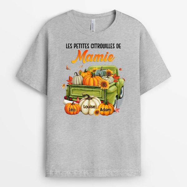 T-shirt Les Petites Citrouilles De Maman Mamie Personnalise