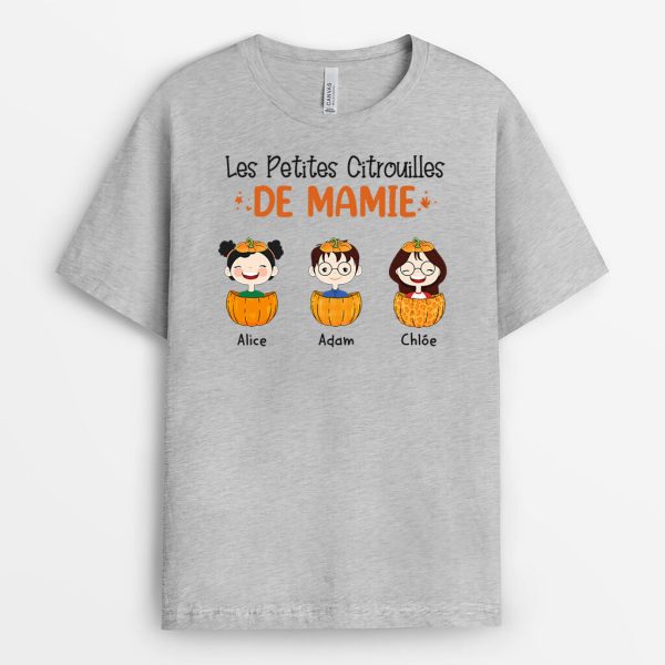 T-shirt Les Petites Citrouilles De Mamie Personnalise