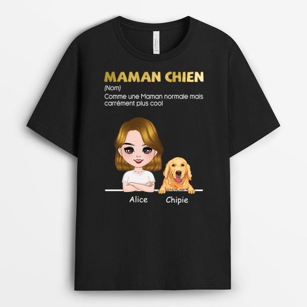 T-shirt Maman Chien Personnalise